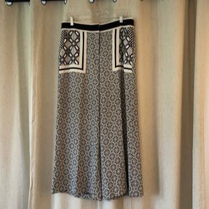 Loft wide dress pants. Black and cream